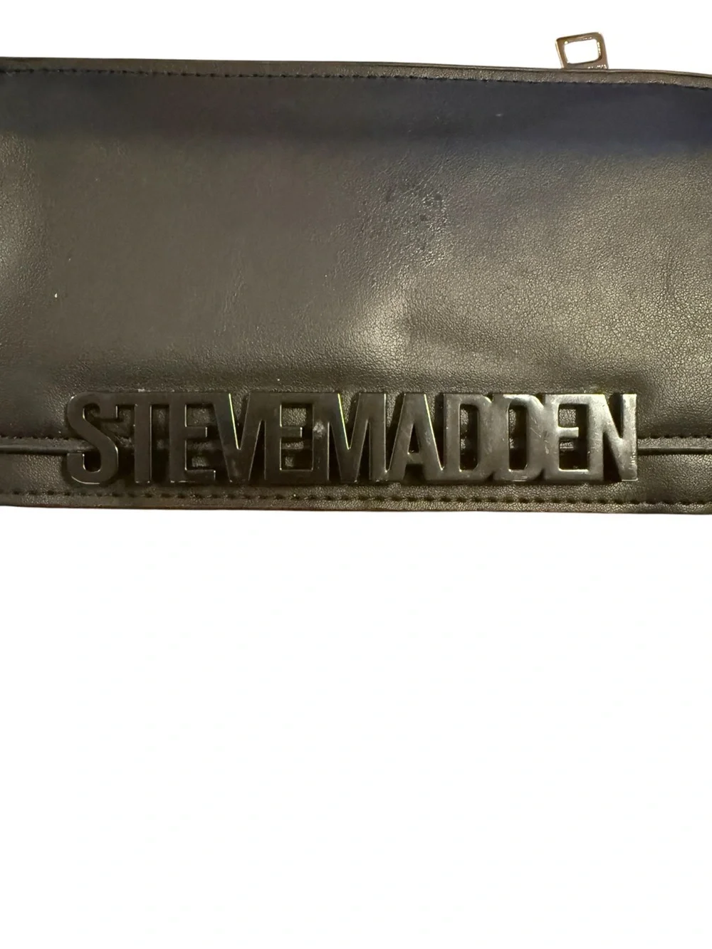 Steve Madden Black Leather Wristlet Wallet